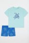 Pyjama court coton bio tortue vert clair - Nightwear