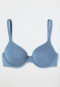 Underwired bra with gliding cups blue-grey - Unique Micro