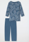 Pyjama 3/4 long bleu atlantique - Comfort Nightwear