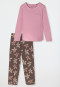 Pigiama lungo floreale palissandro - Comfort Nightwear