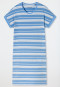 Sleepshirt kurzarm Streifen helllblau - Casual Essentials
