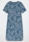 Camicia da notte a maniche corte stampa con palme blu atlantico - Comfort Nightwear