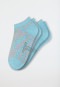 Damensneaker Doppelpack Organic Cotton hellblau/gestreift - 95/5