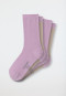 Damensocken 2er-Pack Organic Cotton Colour Blocking rosa/nude - 95/5