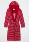Bademantel Leichtfrottee rot gestreift - Feather Terry