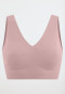 Bustier microfiber removable pads soft pink - Invisible Soft