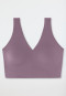 Bustier in microfibra coppe rimovibili malva - Invisible Soft