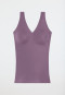 Chemise à bretelles microfibre coussinets amovibles mauve - Invisible Soft