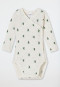 Body avvolgente unisex a costine sottili stelle lune off-white - Natural Love