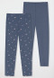 Leggings confezione da 2 blu scuro - 95/5