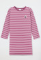 Camicia da notte a manica lunga a righe color malva - Natural Love