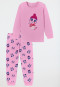 Pyjama long coton bio poignet panda rosé - Girls World
