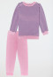 Pigiama lunghezza polsini spugna righe rosé - Girls World