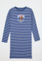 Camicia da notte a manica lunga in Organic Cotton con stampa di cavalli blu - Horse World