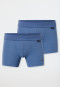 2-pack shorts blue - Fine Rib