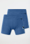 Lot de 2 shorts Wal bleu - Fine Rib