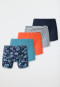 Lot de 5 shorts en coton bio taille douce rayures & véhicules de chantier - 95/5