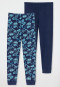 Unterhose lang 2er-Pack Organic Cotton Softbund Bündchen dunkelblau - 95/5