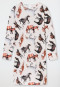 Camicia da notte manica lunga cavalli in cotone organico off-white - Horse World