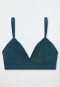 Bra non-iron removable pads petroleum - Modern Lace