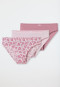 Lot de 3 culottes Organic Cotton Coeurs bois de rose/ rose tendre - 95/5