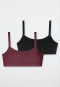 Bustiers 2-pack black/ burgundy - Fresh Vibe