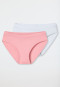 Slips 2er-Pack weiß/ powder pink - Fresh Vibe