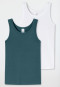 Tanktops 2er-Pack grün/ weiß - 95/5