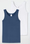 Tank tops 2-pack white/ blue - 95/5