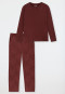 Pigiama lungo rosso bordò - selected! Premium Warming