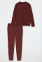 Pyjamas long warming cuffs burgundy - selected! Premium Warming