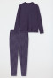 Pyjama long chauffant poignet indigo - Selected Premium Warming "