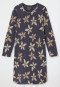 Sleep shirt long-sleeve flowers graphite - Comfort Nightwear