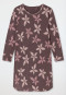 Chemise de nuit manches longues fleurs imprimé mauve - Comfort Nightwear