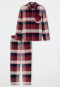 Pigiama in tessuto di flanella rosso bordò motivo a quadretti - Select! Premium Warming