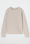 Felpa in jersey e tessuto trapuntato beige - Mix+ Relax