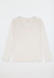 Maglietta manica lunga scollatura a V off-white - Mix+ Relax
