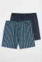 Boxershorts 2er-Pack Jersey uni gemustert - Boxershorts Multipacks