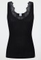 Strap top fine rib needle out structure black - Revival Marie