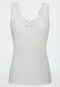 Strap top fine rib needle out structure lace off-white - Revival Marie