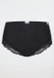 Slip midi a costine sottili in pizzo nero - Revival Marie