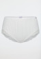 Slip midi a costine sottili in pizzo off-white - Revival Marie
