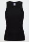 Strap top fine rib black - Revival Paula