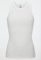 Strap top fine rib off-white - Revival Paula