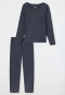 Long pyjamas graphite - Casual Nightwear
