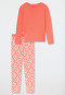 Schlafanzug lang Interlock pfirsich - Modern Nightwear