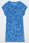 Camicia da notte a maniche corte interlock celeste - Modern Nightwear