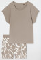 Short pyjamas Interlock clay red - Modern Nightwear
