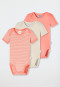 Body a maniche corte confezione da 3 pezzi a costine sottili multicolore - Natural Love