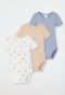 Bodies short sleeves 3-pack fine rib cars multi-colored - Natural Love